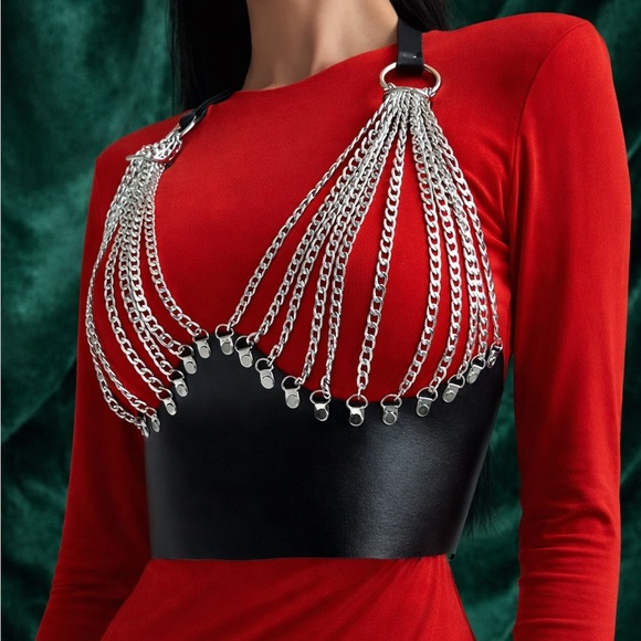 Sexy Bad Girl Chain Harness Luxe Body Jewelry Top main image 6